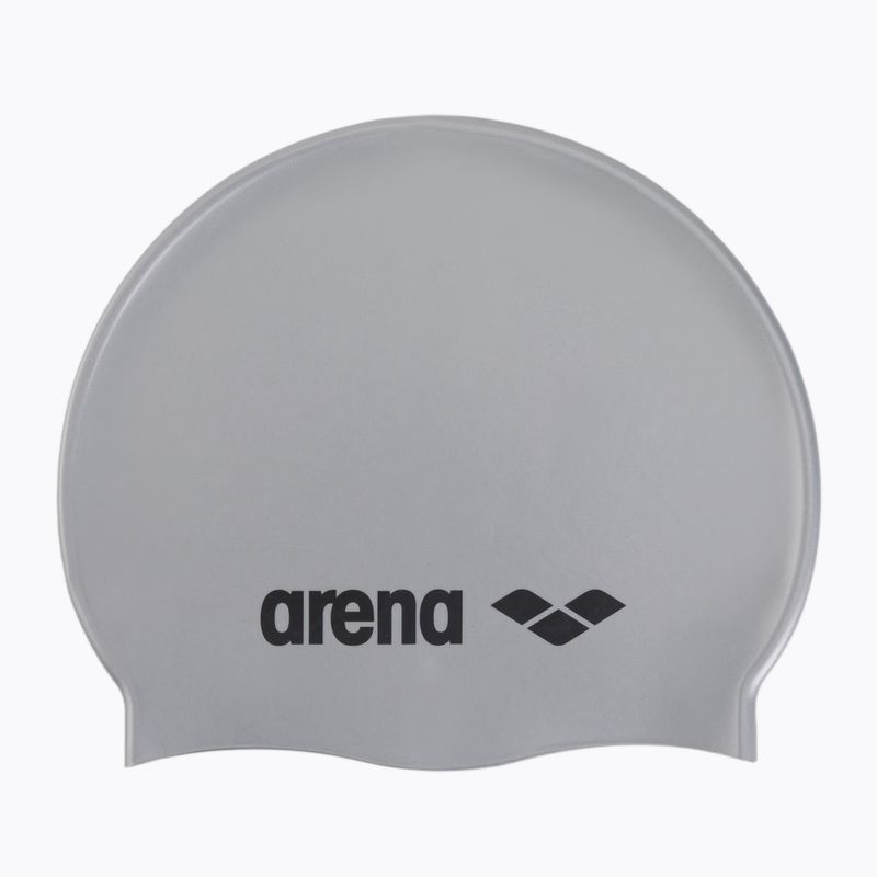 ARENA Classic Silikonová plavecká čepice Silver 91662/51