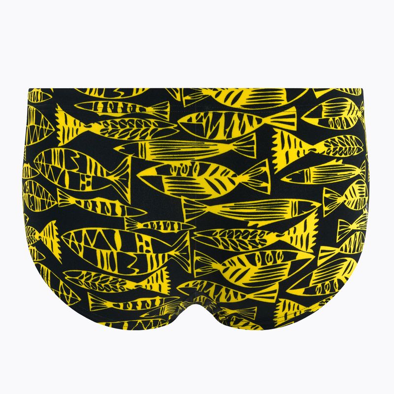 Bokserki kąpielowe męskie arena Fisk Low Waist Short černo-žlutá 2A358/53 2