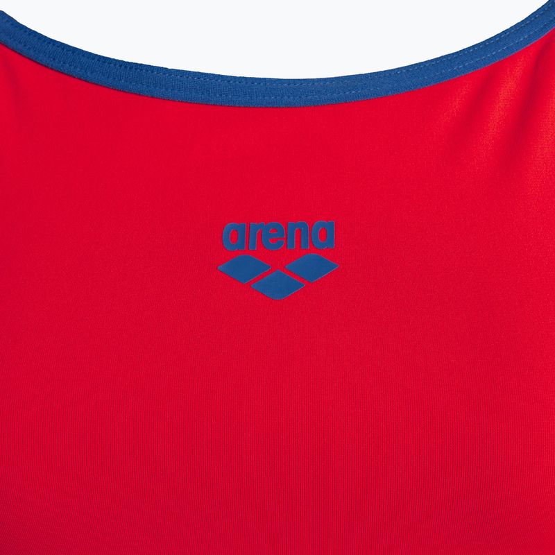 Dámské jednodílné plavky arena Team Stripe Super Fly Back One Piece červeno-modrý 001195/477 3