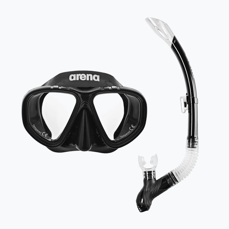 Šnorchlovací sada Arena Premium Snorkeling Set black/clear/black
