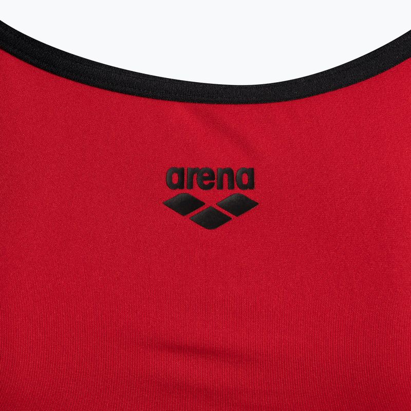 Dámské jednodílné plavky arena Team Stripe Super Fly Back One Piece červeno-černy 001195/415 3