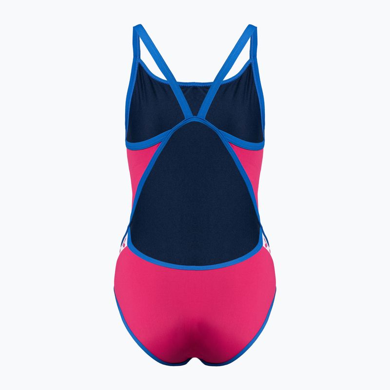 Dámské jednodílné plavky arena Team Stripe Super Fly Back One Piece růžový 001195/970 2