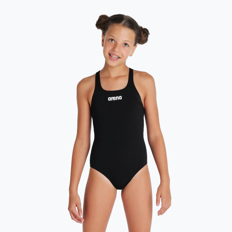 Dětské jednodílné plavky arena Team Swim Pro Solid black/white 5