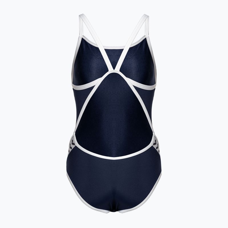 Jednodílné dámské plavky arena Icons Super Fly Back Solid tmavě modré 005036 2