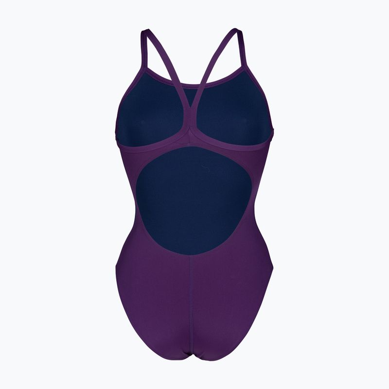 Dámské jednodílné plavky Arena Team Light Drop Solid plum/white 2