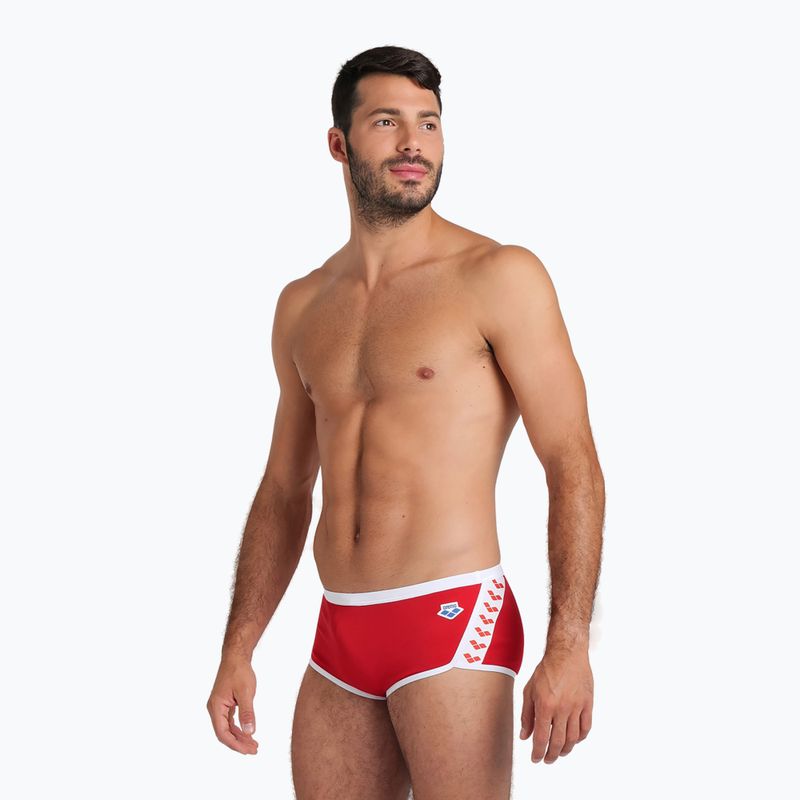 Pánské plavky arena Icons Swim Low Waist Short Solid červene 005046/410 6