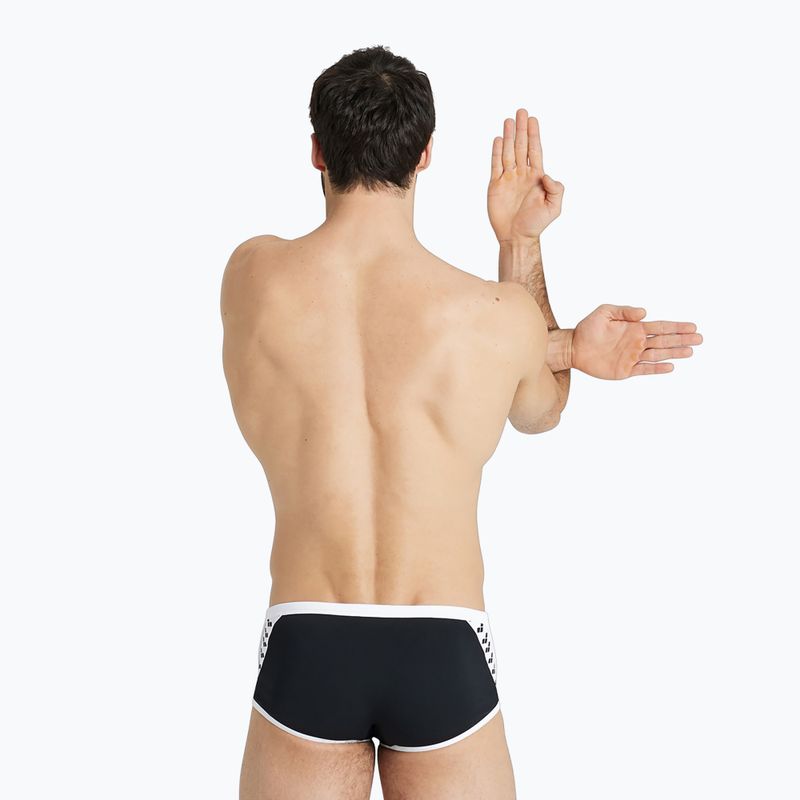 Pánské plavky arena Icons Swim Low Waist Short Solid černá 005046/501 7