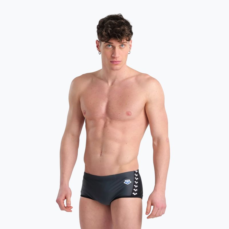Pánské plavky arena Icons Swim Low Waist Short Panel šedá 005052 /550 6