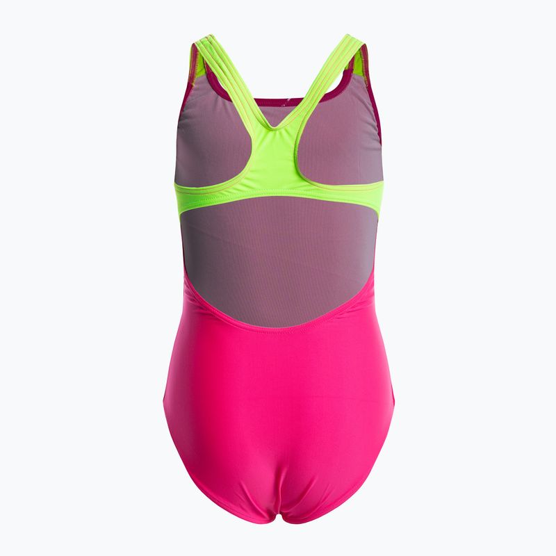 Dětské jednodílné plavky arena Swim Pro Back Logo růžový 005539/760 2