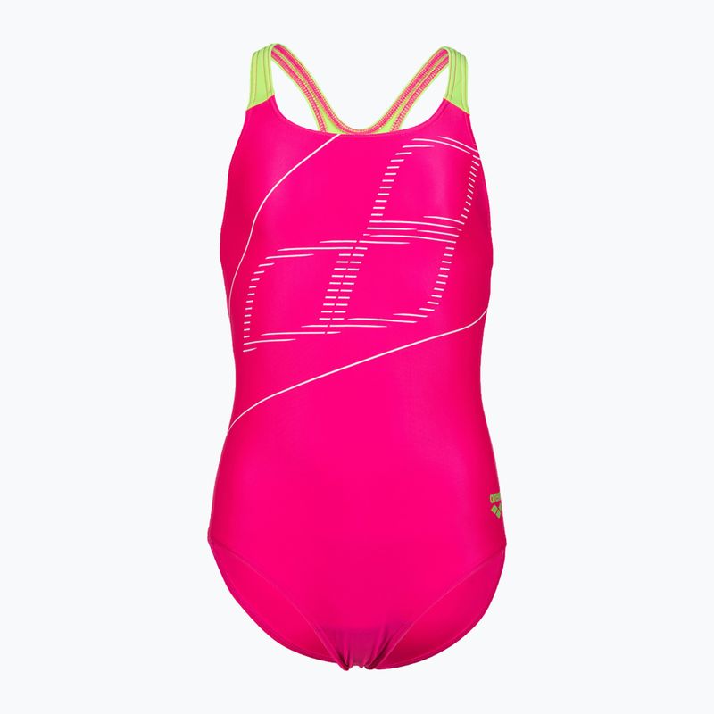 Dětské jednodílné plavky arena Swim Pro Back Logo růžový 005539/760 4
