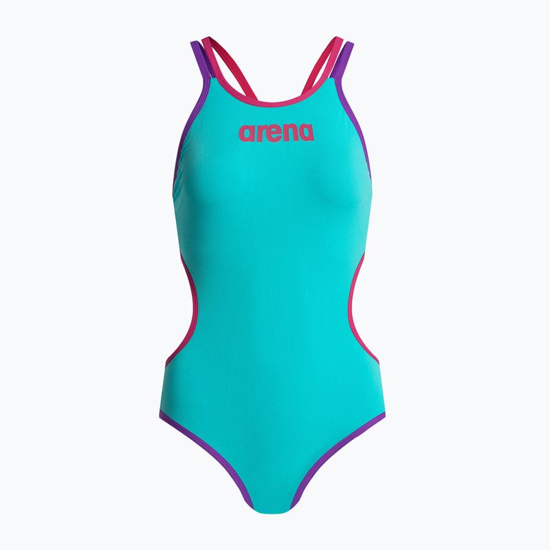 Dámské jednodílné plavky arena One Double Cross Back One Piece modrý 004732/889