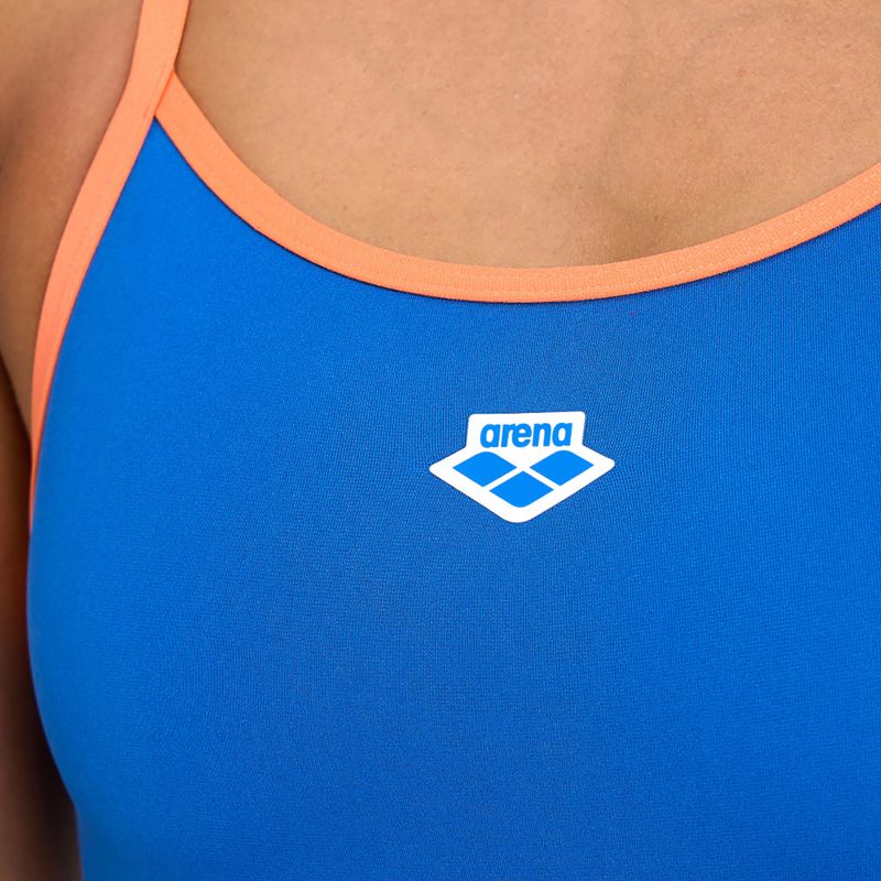 Dámské jednodílné plavky arena Icons Super Fly Back Solid blue/orange 005036/751 8