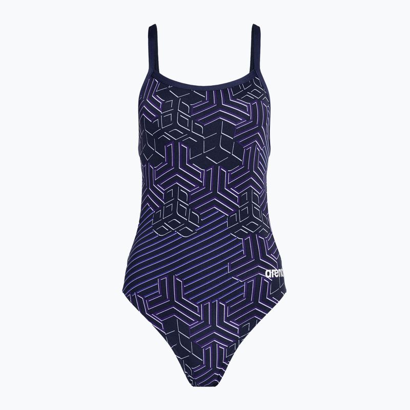 Dámské jednodílné plavky arena Kikko Pro Challenge Back navy/navy multi