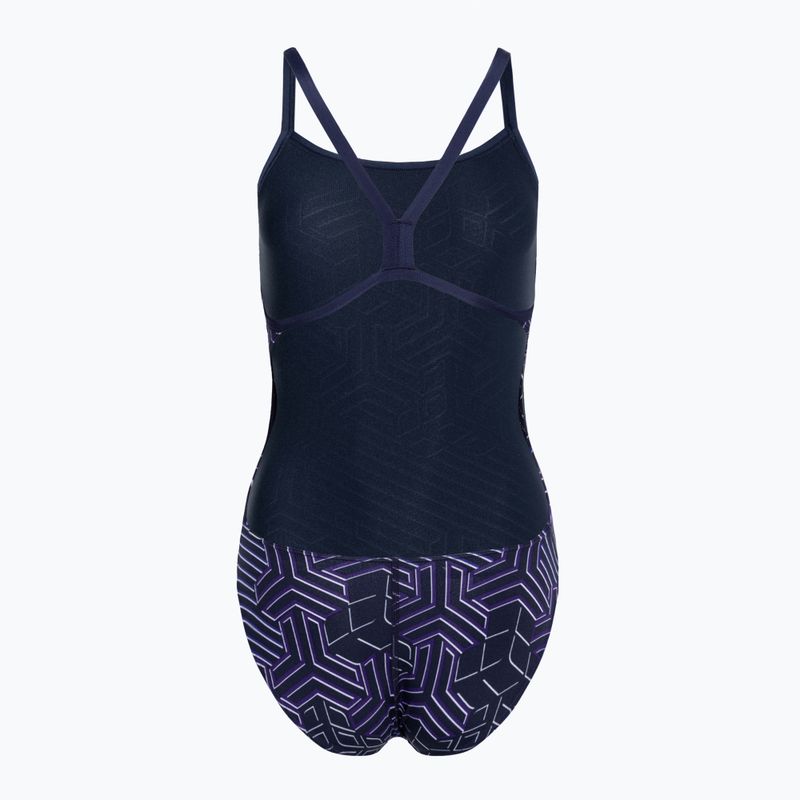 Dámské jednodílné plavky arena Kikko Pro Challenge Back navy/navy multi 2
