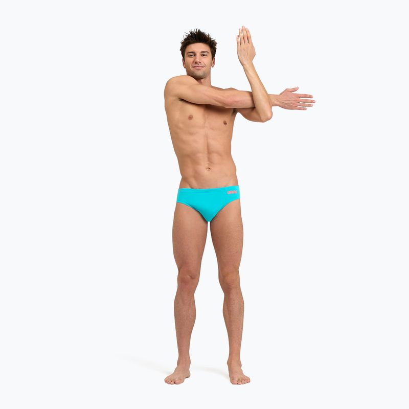 Pánské plavky arena Team Swim Briefs Solid modro-oranžové 004773/840 4