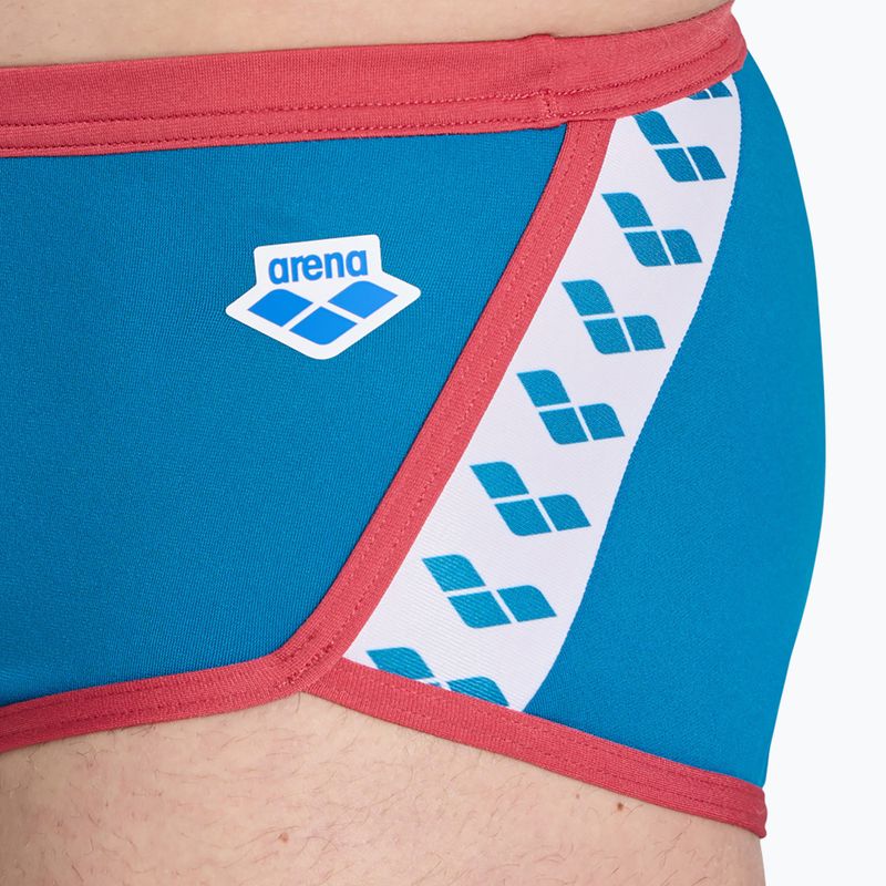 Pánské plavecké boxerky arena Icons Swim Low Waist Short Solid blue cosmo/astro red 6