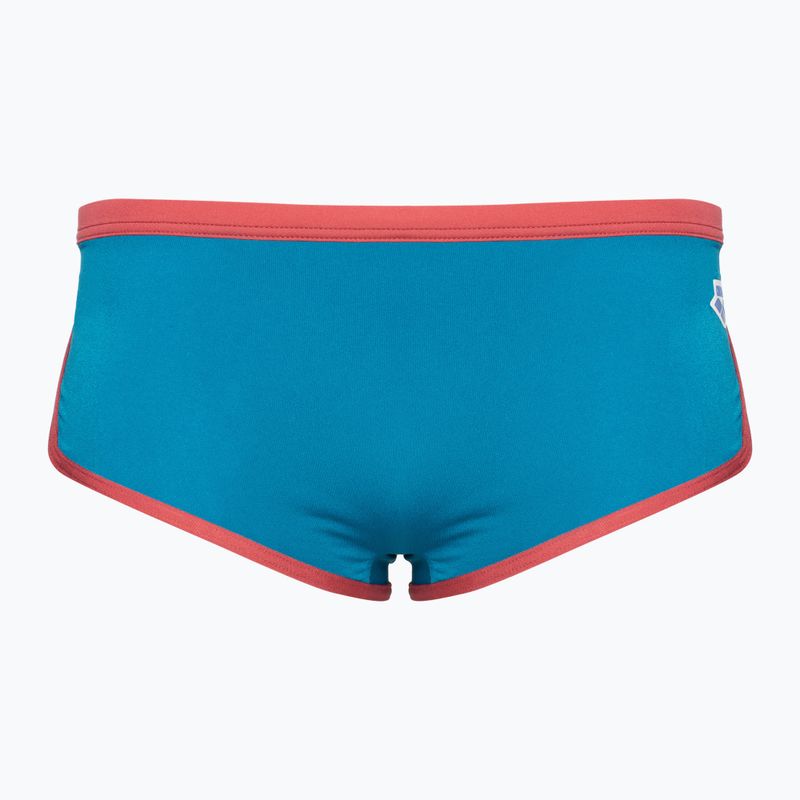 Pánské plavecké boxerky arena Icons Swim Low Waist Short Solid blue cosmo/astro red