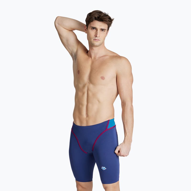 Pánské plavky arena Icons Swim Panel Jammer navy/blue cosmo/white/red fandango 3