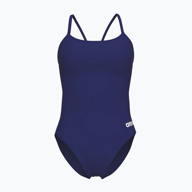 Dámské jednodílné plavky arena Lace Back Solid navy/white