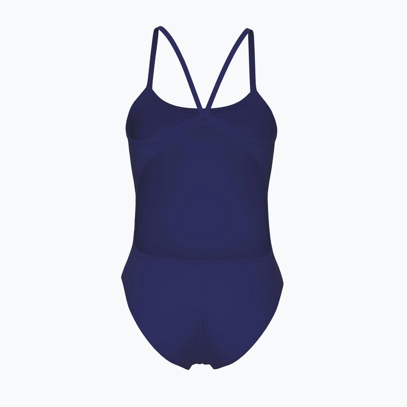 Dámské jednodílné plavky arena Lace Back Solid navy/white 2