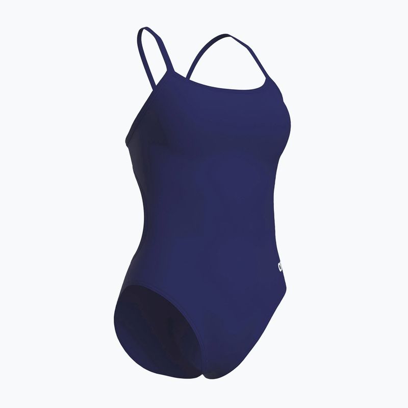 Dámské jednodílné plavky arena Lace Back Solid navy/white 3