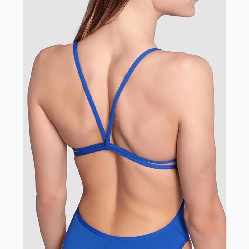 Dámské jednodílné plavky arena Lace Back Solid royal/white 8