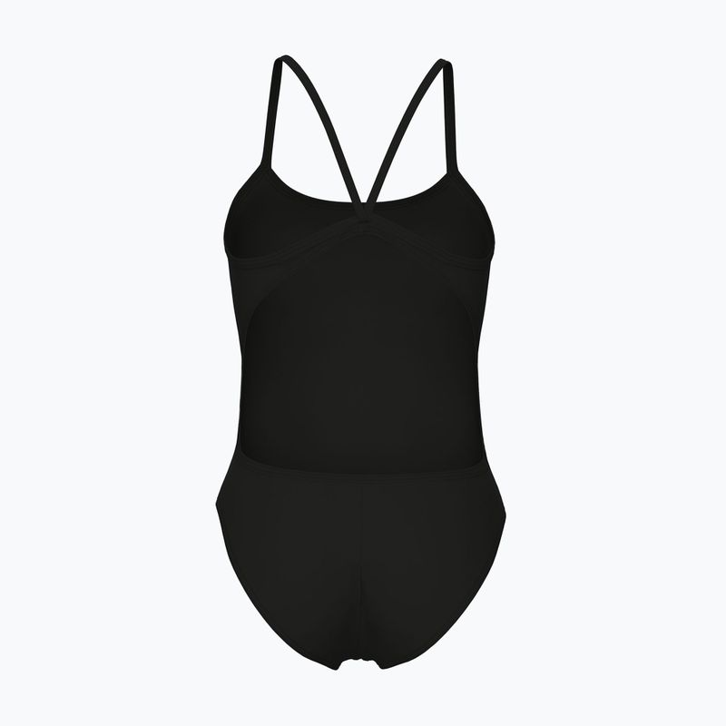 Dámské jednodílné plavky arena Lace Back Solid black/white 2
