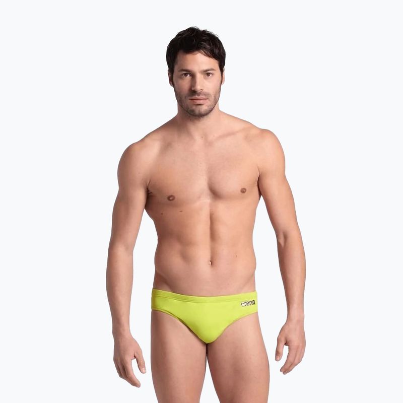 Pánské plavky  arena Team Swim Briefs Solid soft green