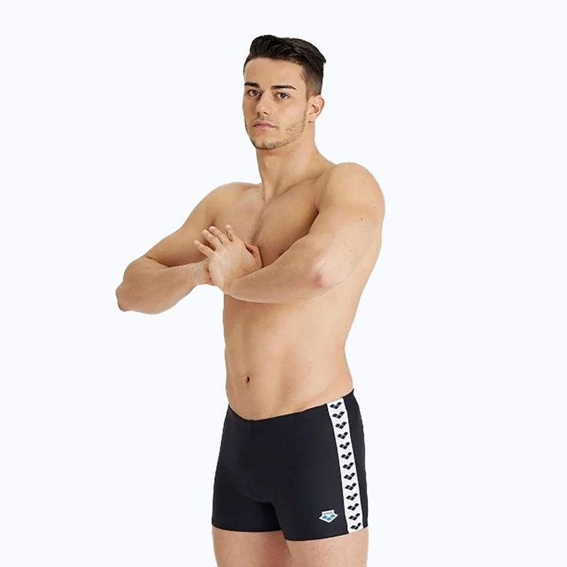 Plavecké boxerky  Arena Icons Swim Short Solid black/white 4