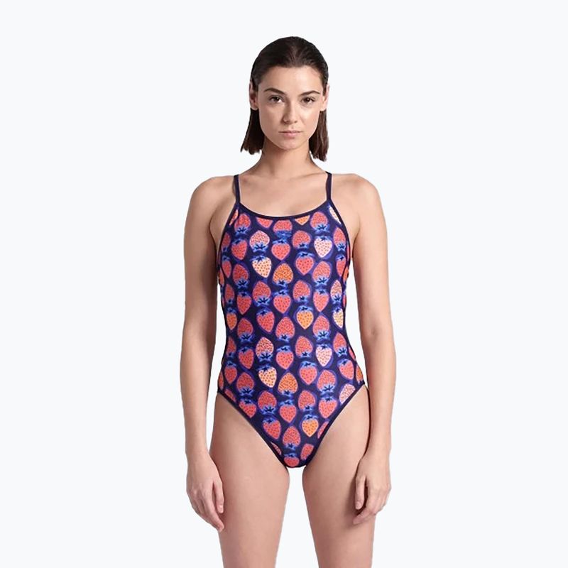 Dámské jednodílné plavky arena Reversible Swimsuit Challenge Back navy/multi 8