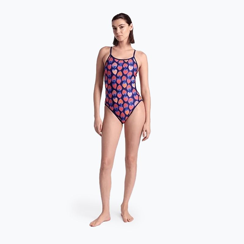 Dámské jednodílné plavky arena Reversible Swimsuit Challenge Back navy/multi 10