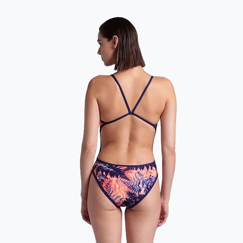 Dámské jednodílné plavky arena Reversible Swimsuit Challenge Back navy/multi 11