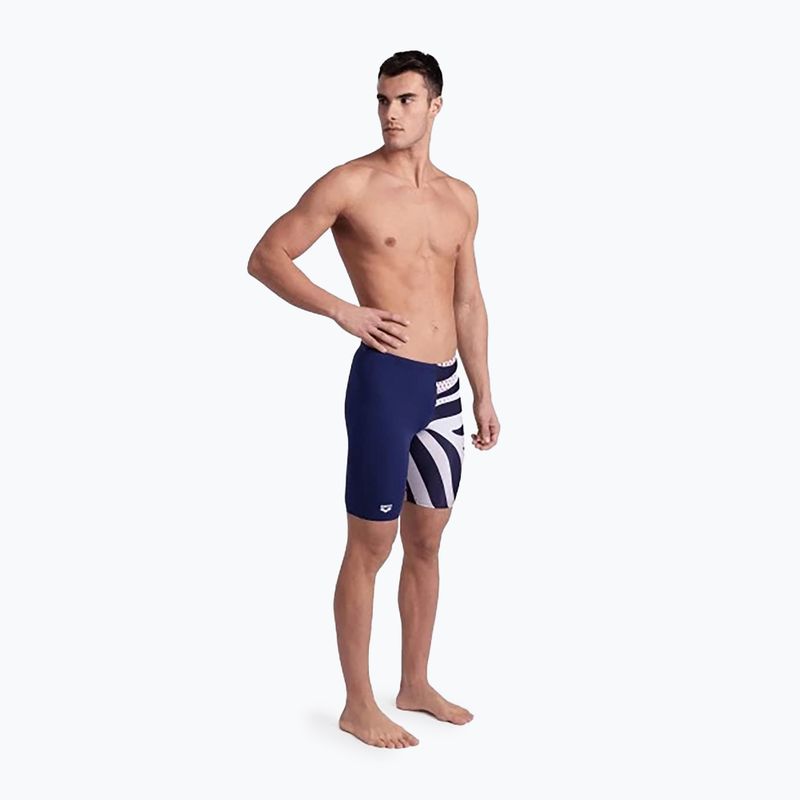 Pánské plavky arena Multi Stripes Swim Jammer navy/white multi 6