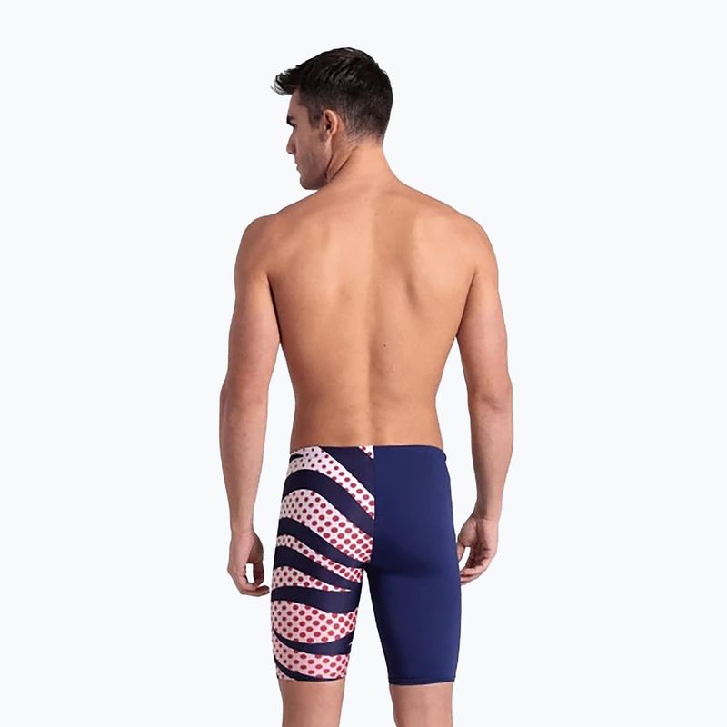 Pánské plavky arena Multi Stripes Swim Jammer navy/white multi 7