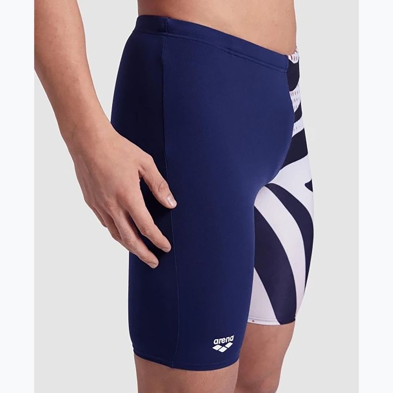 Pánské plavky arena Multi Stripes Swim Jammer navy/white multi 8