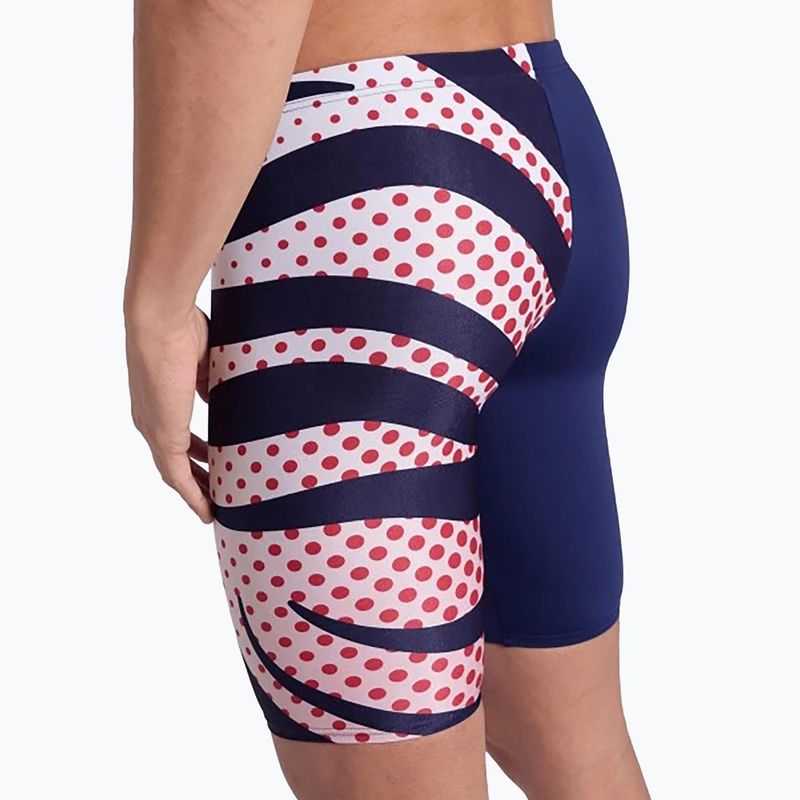 Pánské plavky arena Multi Stripes Swim Jammer navy/white multi 9