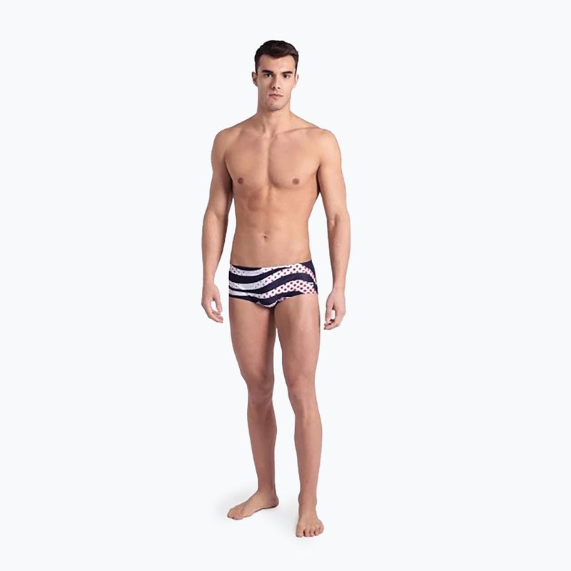 Pánské plavecké boxerky arena Multi Stripes Swim Low Waist Short navy multi 5
