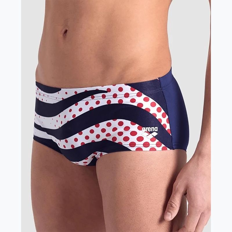 Pánské plavecké boxerky arena Multi Stripes Swim Low Waist Short navy multi 7