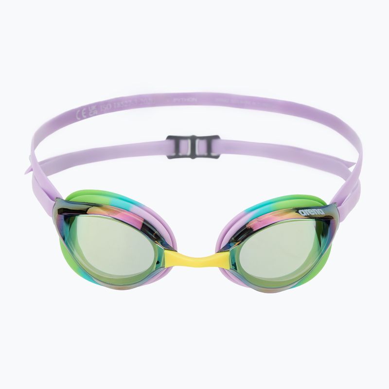 Plavecké brýle Arena Python Mirror green/violet/green 2