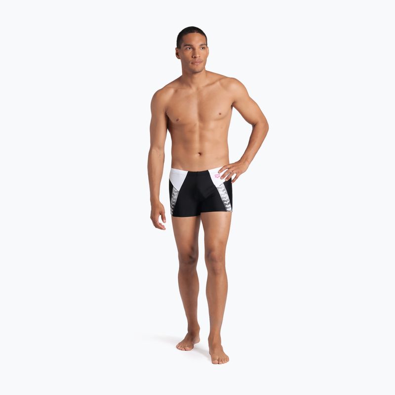 Pánské plavky arena Stripe Short black/white/multi 6