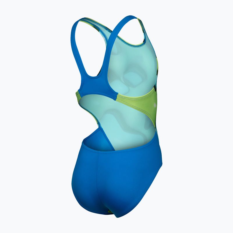 Dětské jednodílné plavky arena Star Shaped Swim Tech L blue river/soft green/multi 4