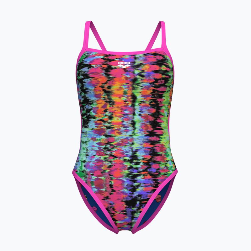 Dámské jednodílné plavky  arena Reversible Swimsuit Challenge Back royal multi/shocking pink 2
