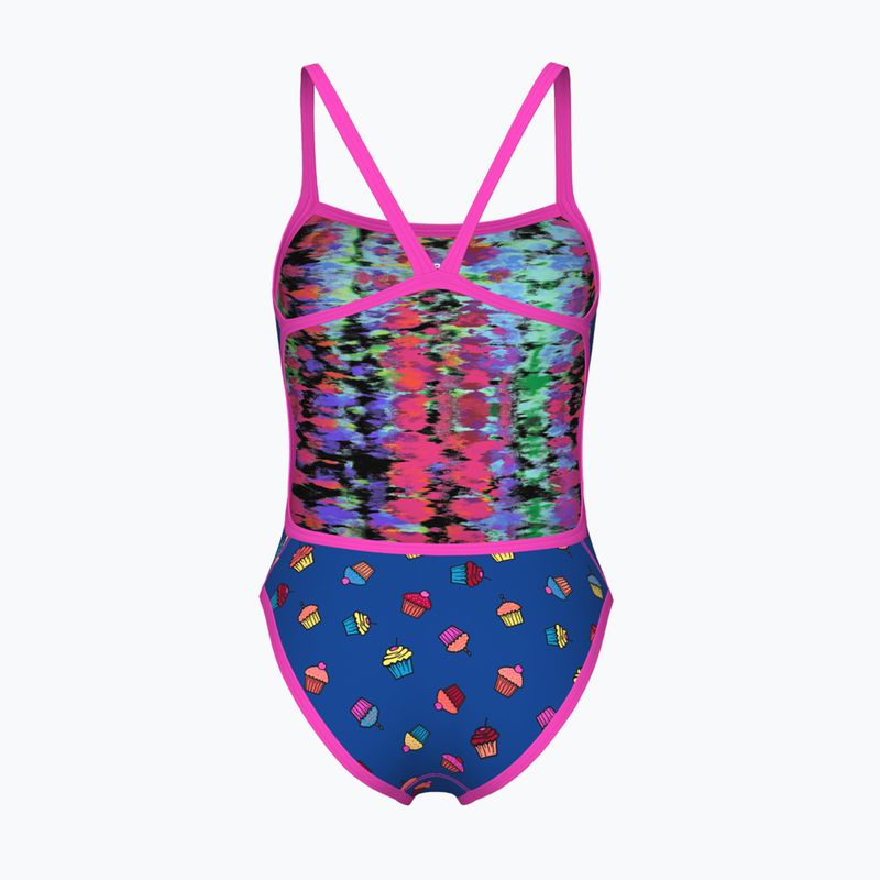 Dámské jednodílné plavky  arena Reversible Swimsuit Challenge Back royal multi/shocking pink 3