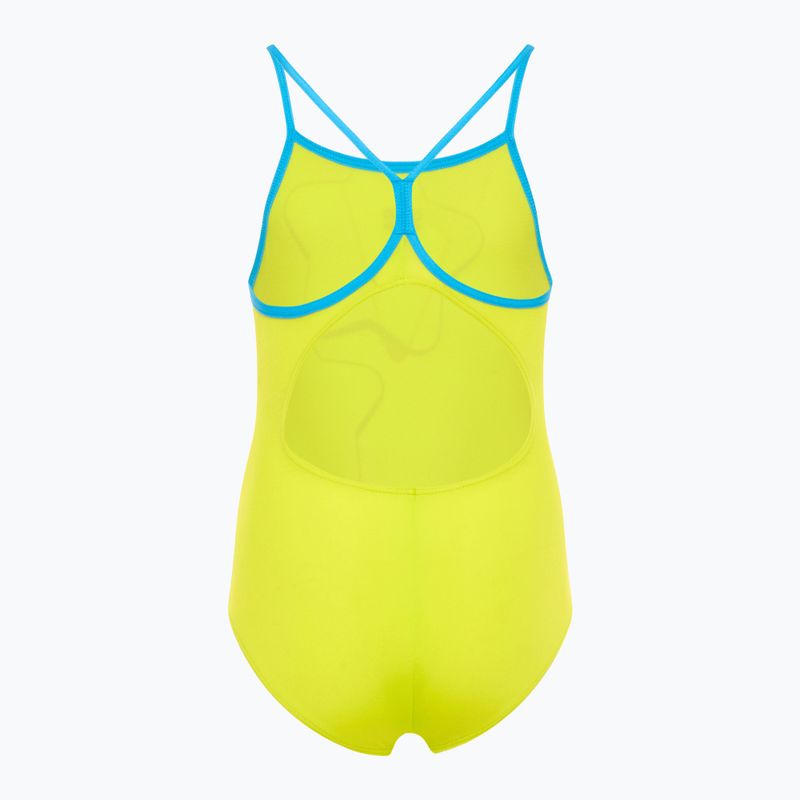 Dětské jednodílné plavky arena Star Graphic Lightdrop Back soft green / turquoise 2