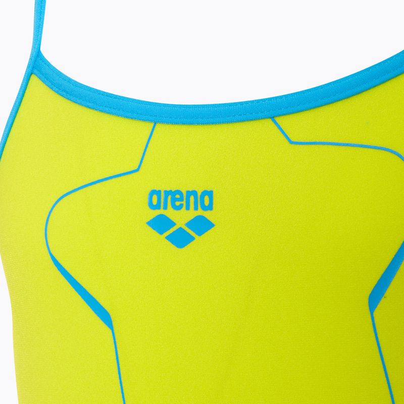 Dětské jednodílné plavky arena Star Graphic Lightdrop Back soft green / turquoise 3