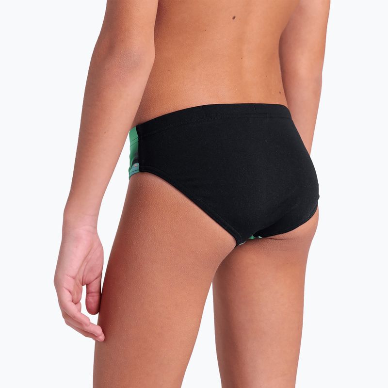 Dětské plavky arena Foam Swim Briefs black/soft green multi 9