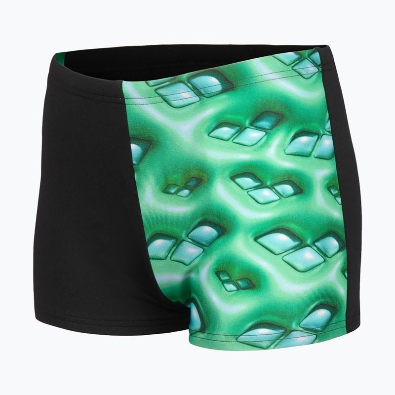 Dětské plavecké boxerky Arena Foam Swim Short black/soft green multi 3