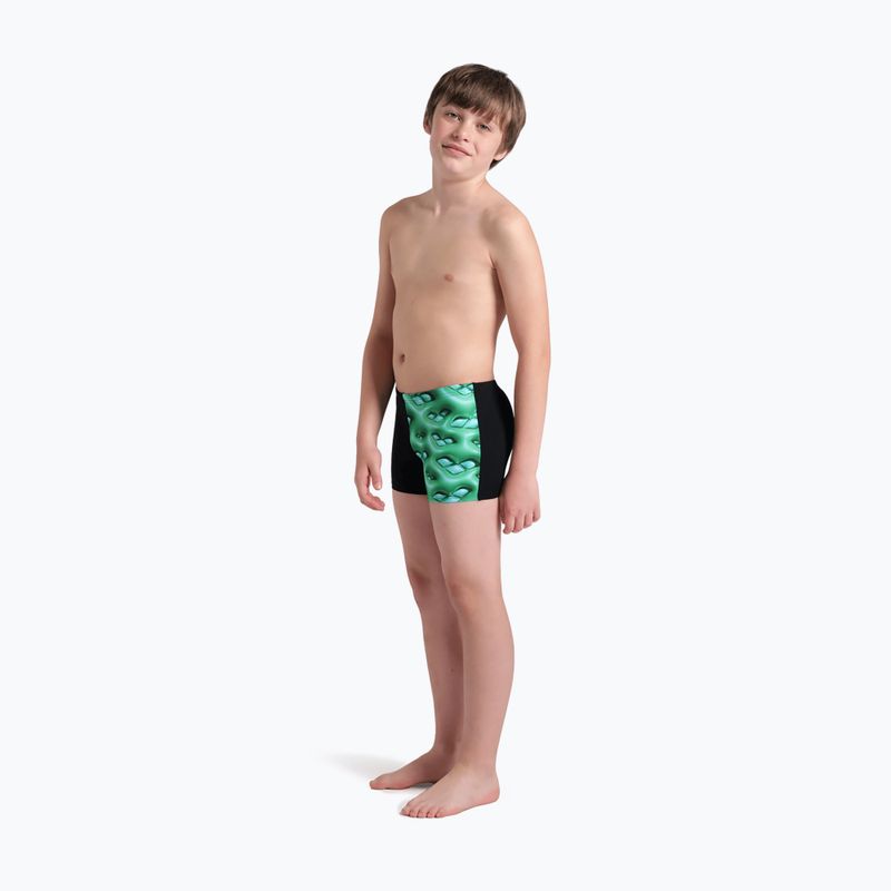 Dětské plavecké boxerky Arena Foam Swim Short black/soft green multi 6