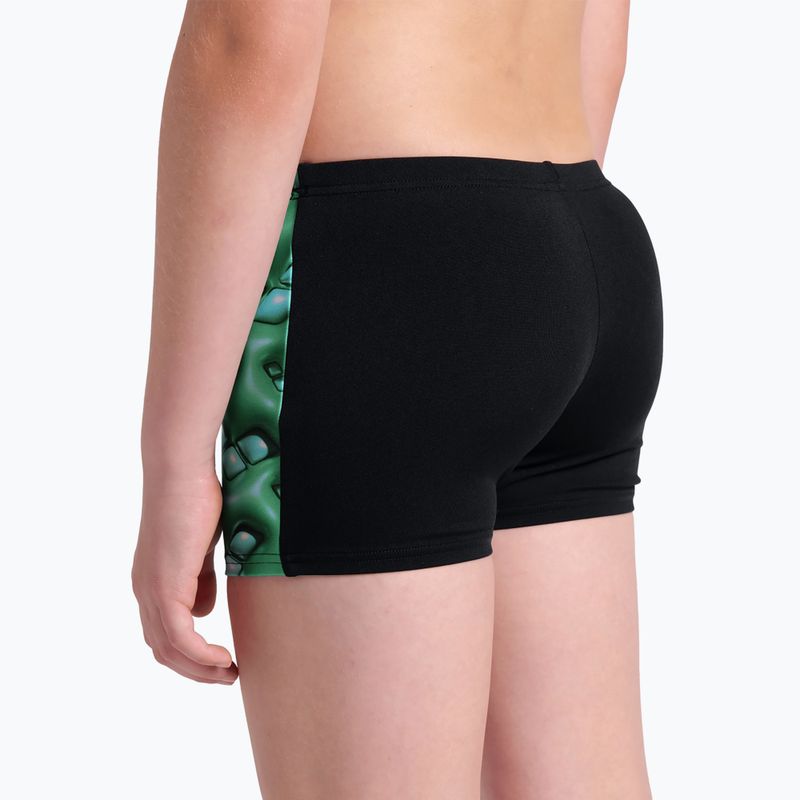 Dětské plavecké boxerky Arena Foam Swim Short black/soft green multi 9