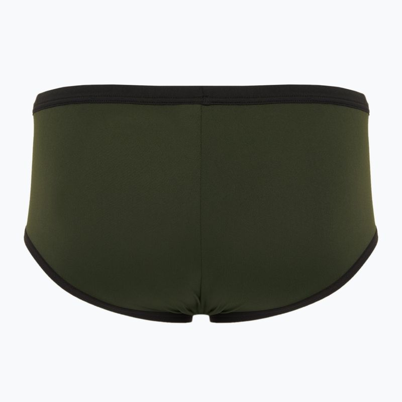Pánské plavecké boxerky arena One Low Waist Short Big Logo dark sage/black 2